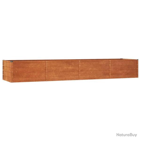 Jardini�re bac lit sur�lev� plantes fleurs terrasse jardin de jardin rouill� 320 x 80 x 45 cm acier