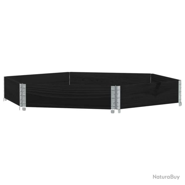 Jardini�re bac lit sur�lev� plantes fleurs terrasse jardin hexagonale 160 x 160 cm bois de pin mass