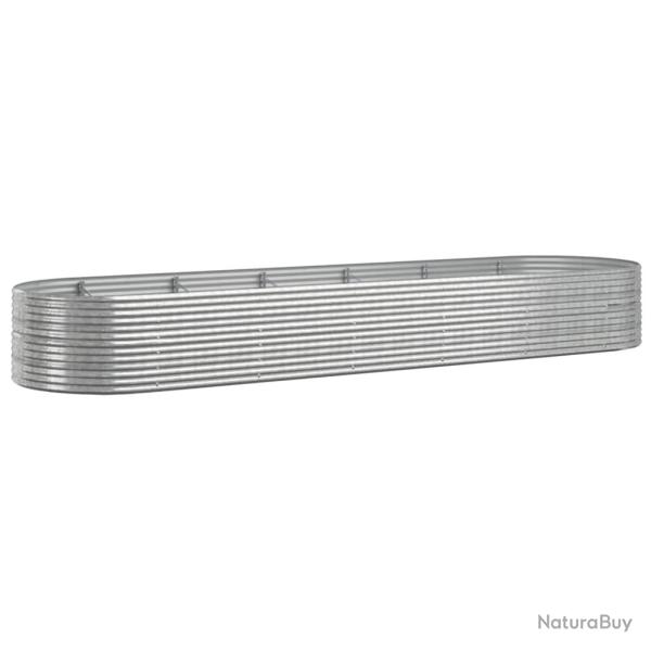 Jardini�re bac lit sur�lev� plantes fleurs terrasse jardin de jardin acier enduit de poudre argent�