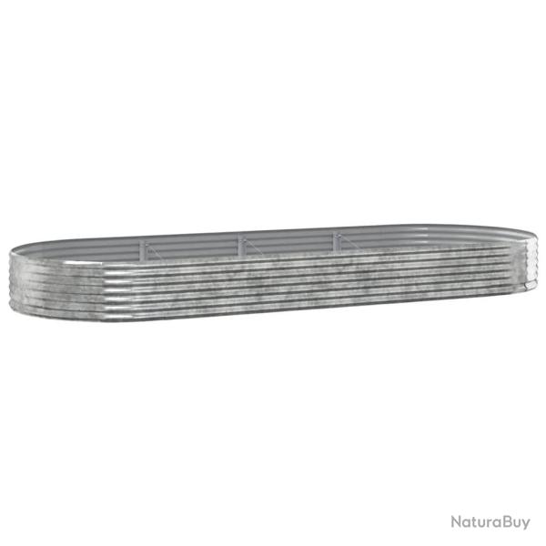 Jardini�re bac lit sur�lev� plantes fleurs terrasse jardin de jardin acier enduit de poudre argent�