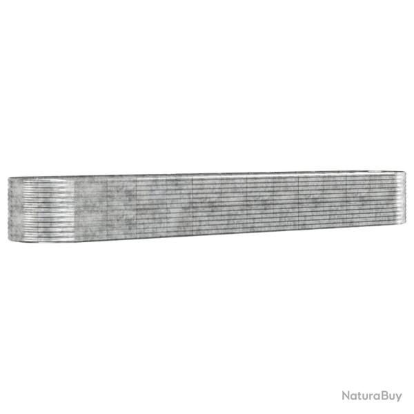 Jardini�re bac lit sur�lev� plantes fleurs terrasse jardin de jardin argent�acier enduit de poudre