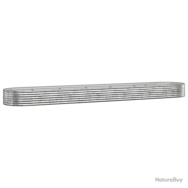 Jardini�re bac lit sur�lev� plantes fleurs terrasse jardin de jardin acier enduit de poudre argent�