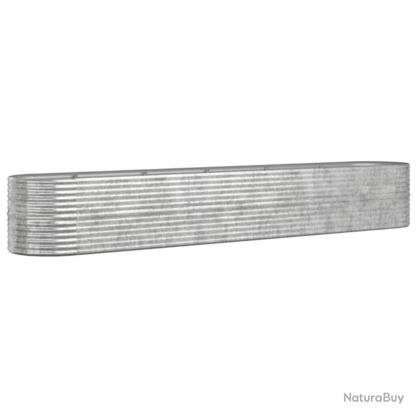 Jardini�re bac lit sur�lev� plantes fleurs terrasse jardin de jardin acier enduit de poudre argent�