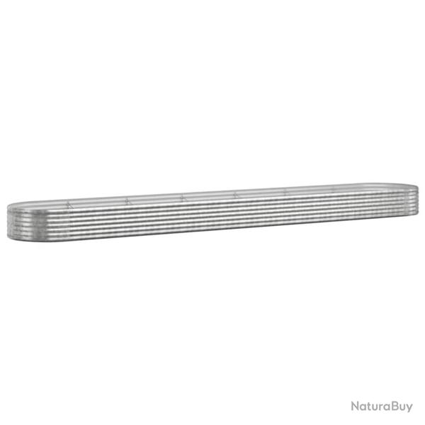 Jardini�re bac lit sur�lev� plantes fleurs terrasse jardin de jardin acier enduit de poudre argent�