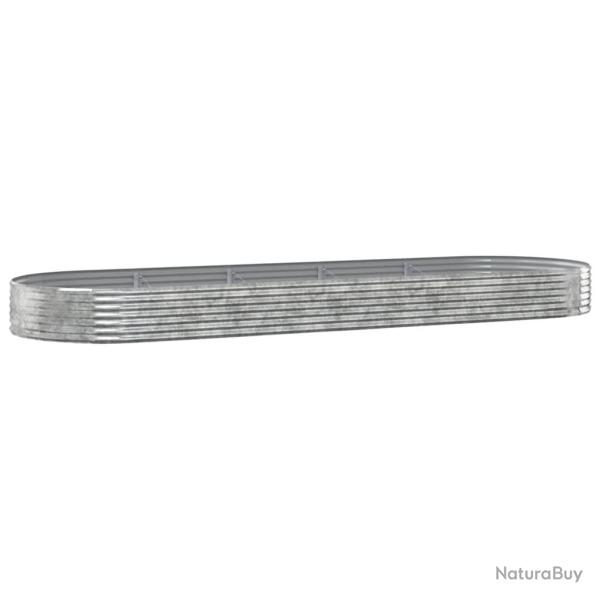 Jardini�re bac lit sur�lev� plantes fleurs terrasse jardin de jardin acier enduit de poudre argent�