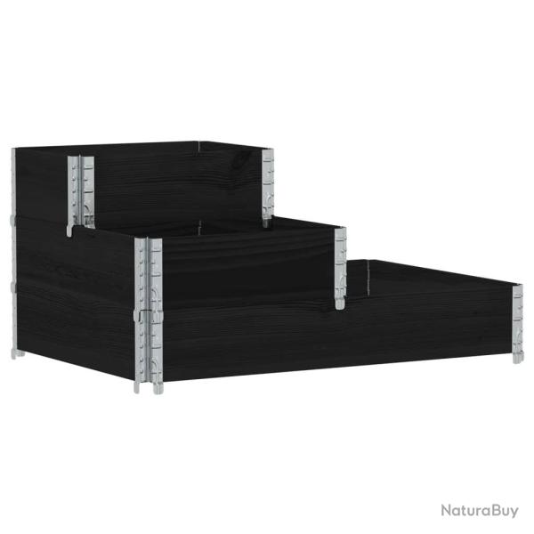 Jardini�re bac lit sur�lev� plantes fleurs terrasse jardin � 3 niveaux 120 x 80 cm bois de pin mass