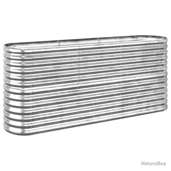 Jardini�re bac lit sur�lev� plantes fleurs terrasse jardin de jardin acier enduit de poudre argent�