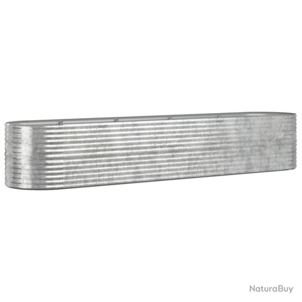 Jardini�re bac lit sur�lev� plantes fleurs terrasse jardin de jardin acier enduit de poudre argent�