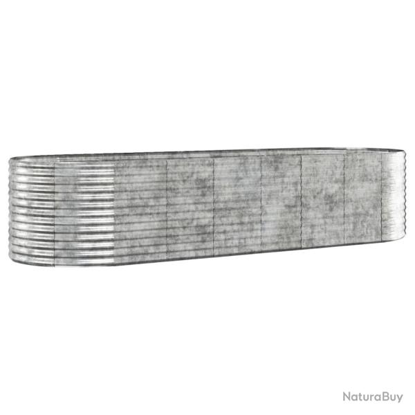 Jardini�re bac lit sur�lev� plantes fleurs terrasse jardin de jardin acier enduit de poudre argent�