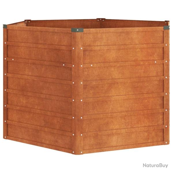 Jardini�re bac lit sur�lev� plantes fleurs terrasse jardin de jardin rouill� 129 x 129 x 77 cm acie
