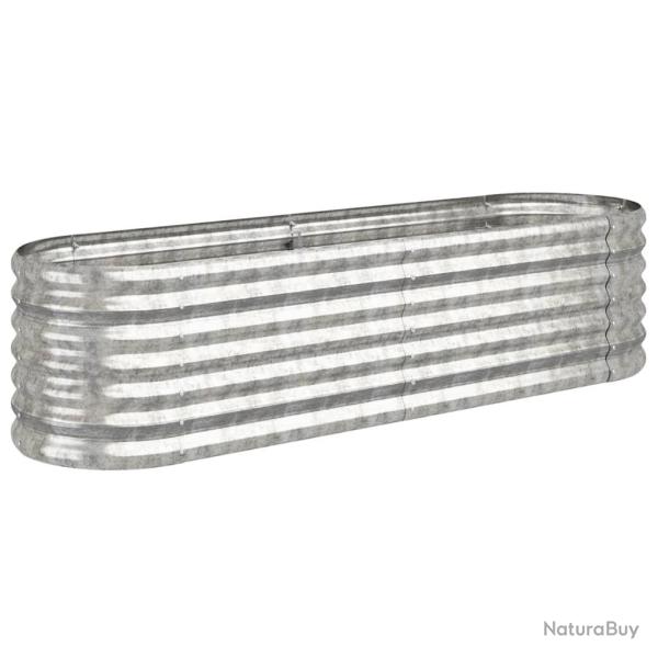 Jardini�re bac lit sur�lev� plantes fleurs terrasse jardin de jardin acier enduit de poudre argent�