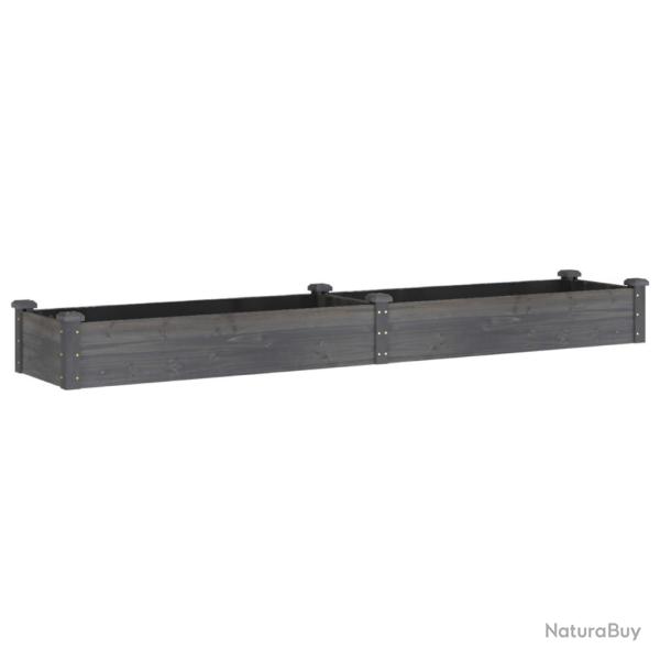 Jardini�re bac lit sur�lev� plantes fleurs terrasse jardin de jardin doublure 240 x 45 x 25 cm bois