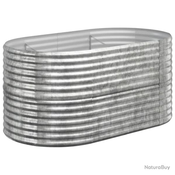 Jardini�re bac lit sur�lev� plantes fleurs terrasse jardin de jardin acier enduit de poudre argent�