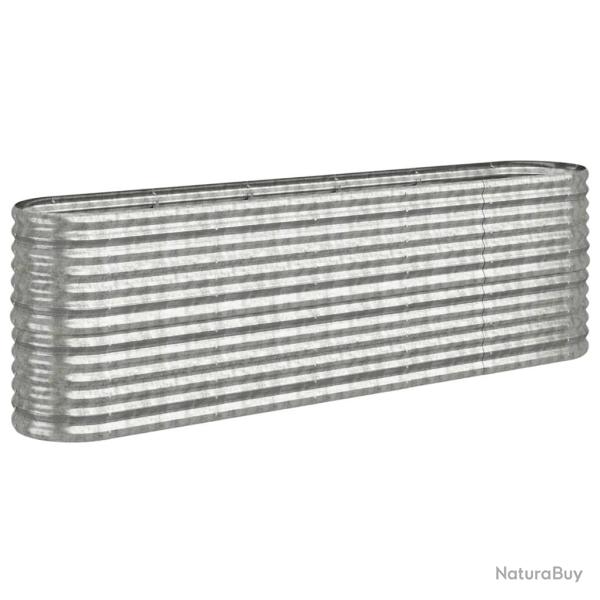 Jardini�re bac lit sur�lev� plantes fleurs terrasse jardin de jardin acier enduit de poudre argent�