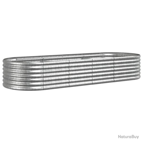 Jardini�re bac lit sur�lev� plantes fleurs terrasse jardin de jardin acier enduit de poudre argent�