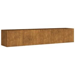 Jardini&egrave;re bac lit sur&eacute;lev&eacute; plantes fleurs terrasse jardin de jardin 200 x 40 x 40 cm acier corten