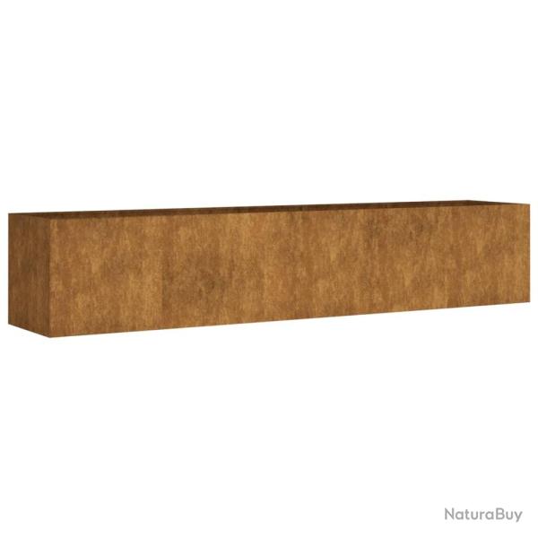Jardini�re bac lit sur�lev� plantes fleurs terrasse jardin de jardin 200 x 40 x 40 cm acier corten