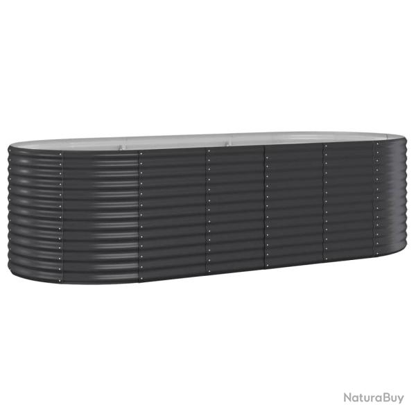 Jardini�re bac lit sur�lev� plantes fleurs terrasse jardin de jardin acier enduit de poudre anthrac