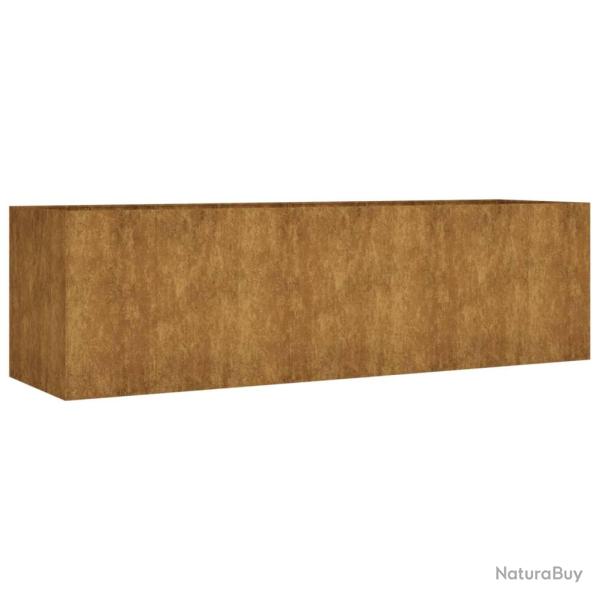 Jardini�re bac lit sur�lev� plantes fleurs terrasse jardin de jardin 280 x 80 x 80 cm acier corten