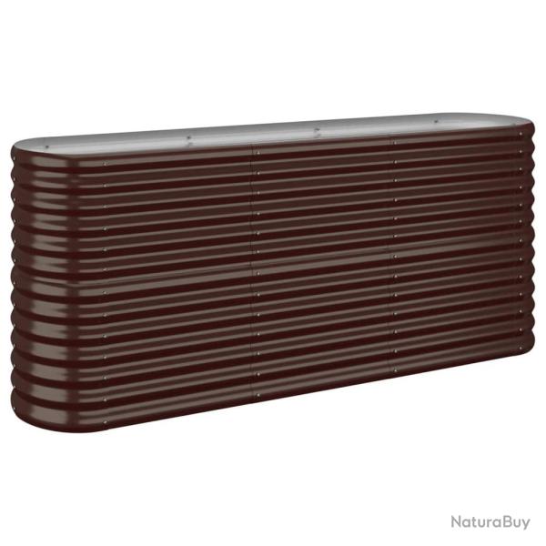 Jardini�re bac lit sur�lev� plantes fleurs terrasse jardin de jardin acier enduit de poudre marron
