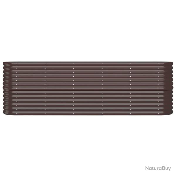 Jardini�re bac lit sur�lev� plantes fleurs terrasse jardin de jardin acier enduit de poudre marron