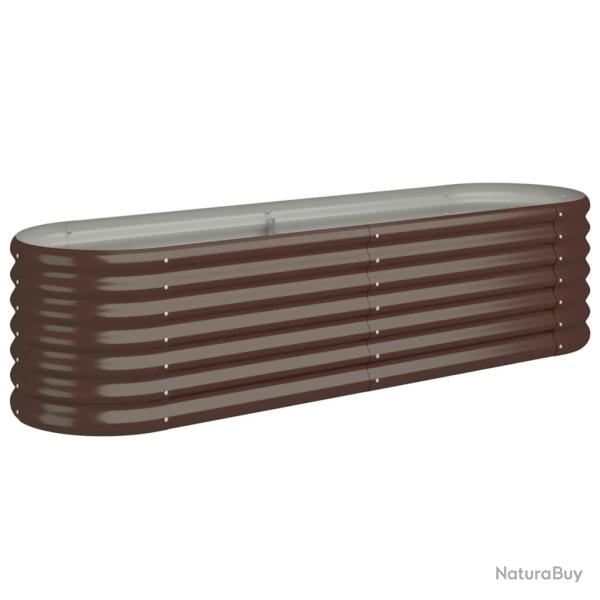Jardini�re bac lit sur�lev� plantes fleurs terrasse jardin de jardin acier enduit de poudre marron