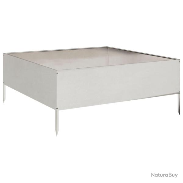 Jardini�re bac lit sur�lev� plantes fleurs terrasse jardin de jardin 100 x 100 x 25 cm acier inoxyd