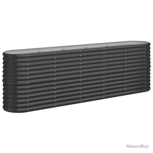 Jardini�re bac lit sur�lev� plantes fleurs terrasse jardin de jardin acier enduit de poudre anthrac