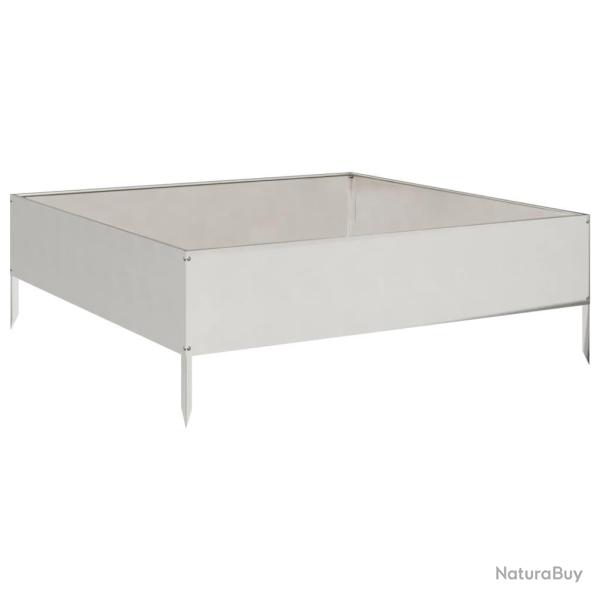 Jardini�re bac lit sur�lev� plantes fleurs terrasse jardin de jardin 100 x 100 x 33,5 cm acier inox