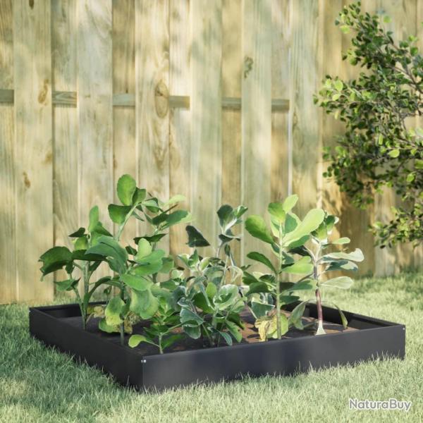 Jardini�re bac lit sur�lev� plantes fleurs terrasse jardin de jardin 100 x 100 x 26 cm acier anthra