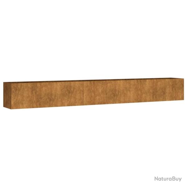 Jardini�re bac lit sur�lev� plantes fleurs terrasse jardin de jardin 360 x 40 x 40 cm acier corten