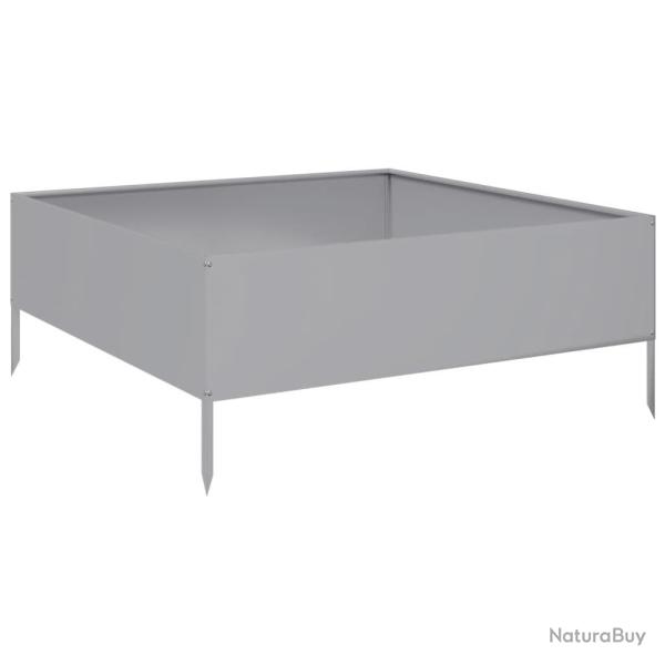 Jardini�re bac lit sur�lev� plantes fleurs terrasse jardin de jardin 100 x 100 x 25 cm acier inoxyd