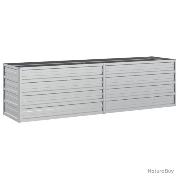 Jardini�re bac lit sur�lev� plantes fleurs terrasse jardin de jardin 160 x 40 x 45 cm acier galvani