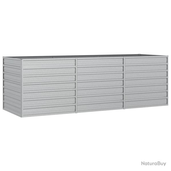 Jardini�re bac lit sur�lev� plantes fleurs terrasse jardin de jardin 240 x 80 x 77 cm acier galvani