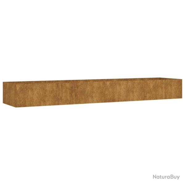 Jardini�re bac lit sur�lev� plantes fleurs terrasse jardin de jardin 360 x 80 x 40 cm acier corten