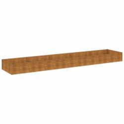 Jardini&egrave;re bac lit sur&eacute;lev&eacute; plantes fleurs terrasse jardin de jardin 482 x 100 x 36 cm acier corten