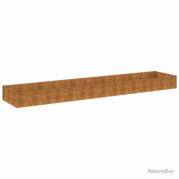 Jardini�re bac lit sur�lev� plantes fleurs terrasse jardin de jardin 482 x 100 x 36 cm acier corten