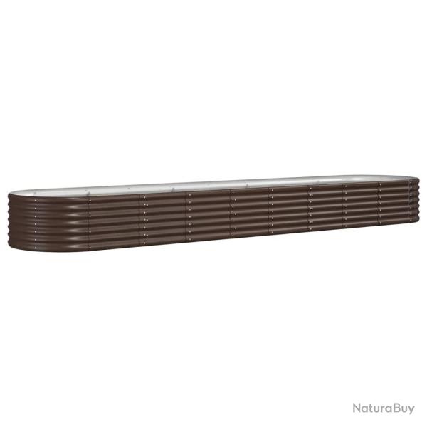 Jardini�re bac lit sur�lev� plantes fleurs terrasse jardin de jardin acier enduit de poudre marron