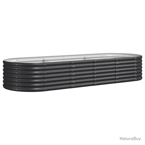 Jardini�re bac lit sur�lev� plantes fleurs terrasse jardin de jardin acier enduit de poudre anthrac
