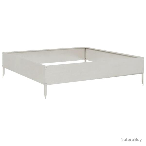 Jardini�re bac lit sur�lev� plantes fleurs terrasse jardin de jardin 100 x 100 x 26 cm acier inoxyd