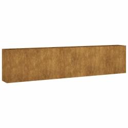 Jardini&egrave;re bac lit sur&eacute;lev&eacute; plantes fleurs terrasse jardin de jardin 360 x 40 x 80 cm acier corten