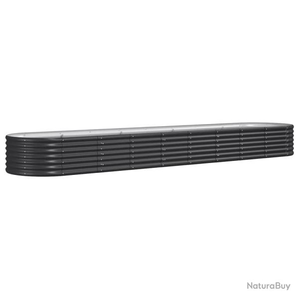 Jardini�re bac lit sur�lev� plantes fleurs terrasse jardin de jardin acier enduit de poudre anthrac