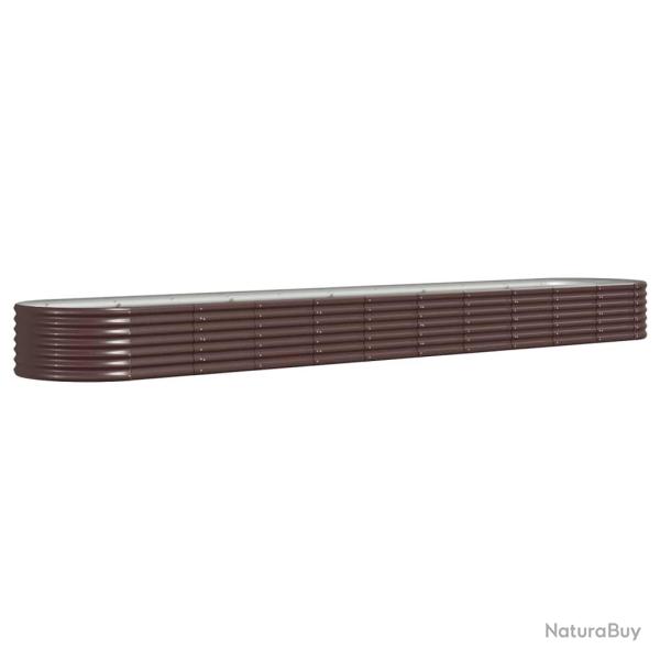 Jardini�re bac lit sur�lev� plantes fleurs terrasse jardin de jardin acier enduit de poudre marron