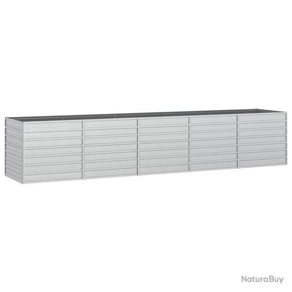 Jardini�re bac lit sur�lev� plantes fleurs terrasse jardin de jardin 400 x 80 x 77 cm acier galvani