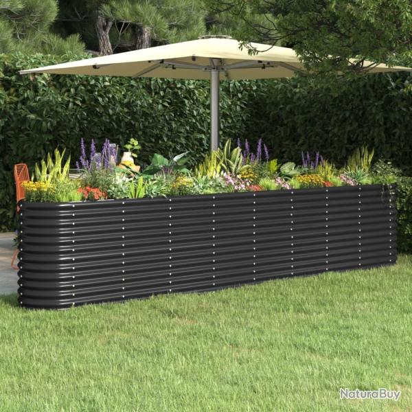 Jardini�re bac lit sur�lev� plantes fleurs terrasse jardin de jardin acier enduit de poudre anthrac