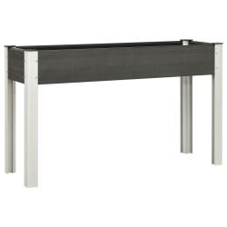 Jardini&egrave;re bac lit sur&eacute;lev&eacute; plantes fleurs terrasse jardin de jardin 120 x 40 x 75 cm WPC gris 02_0