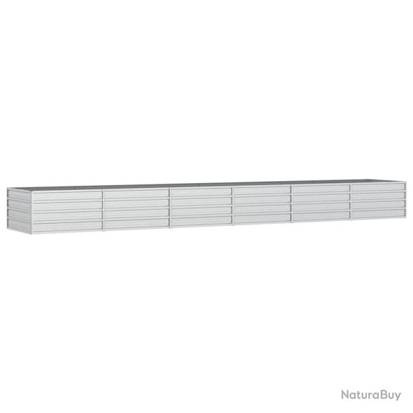 Jardini�re bac lit sur�lev� plantes fleurs terrasse jardin de jardin 480 x 80 x 45 cm acier galvani