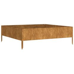 Jardini&egrave;re bac lit sur&eacute;lev&eacute; plantes fleurs terrasse jardin de jardin 100 x 100 x 33,5 cm acier cort