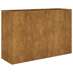 Jardini&egrave;re bac lit sur&eacute;lev&eacute; plantes fleurs terrasse jardin de jardin 120 x 40 x 80 cm acier corten