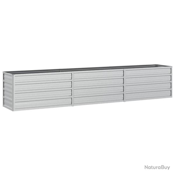 Jardini�re bac lit sur�lev� plantes fleurs terrasse jardin de jardin 240 x 40 x 45 cm acier galvani
